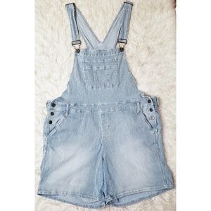 Torrid Blue and White Casual Shorts with Adjustable Straps